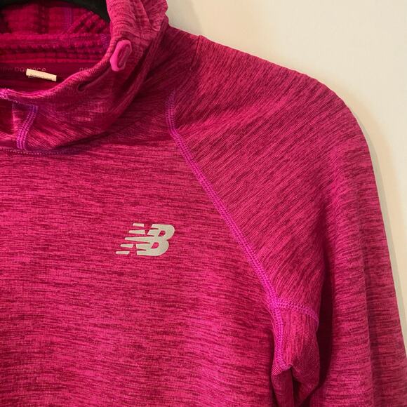 New Balance Fuchsia Purple Hoodie Running Jacket Mockneck Women's size Small - Picture 2 of 11